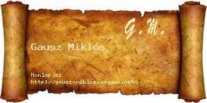 Gausz Miklós névjegykártya