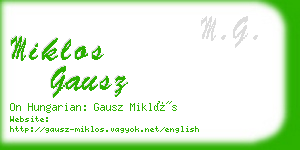 miklos gausz business card